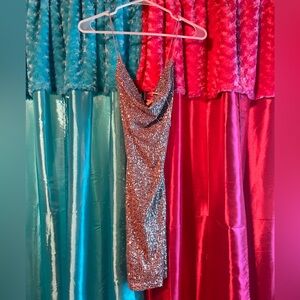 windsor pink sequins party dress